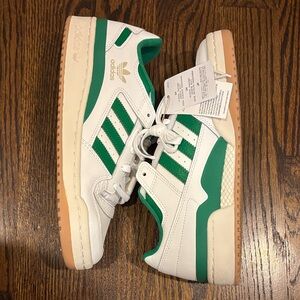 Adidas men White and Green Sneakers